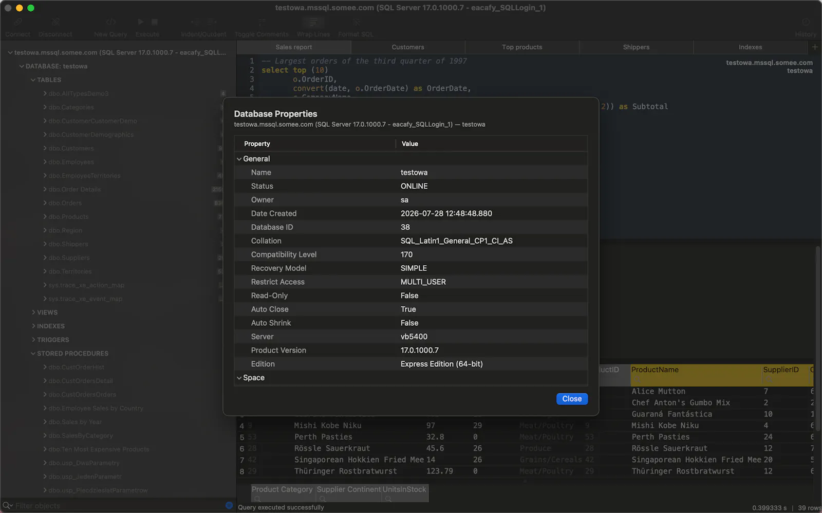 Native SQL Server Manager screenshot 6