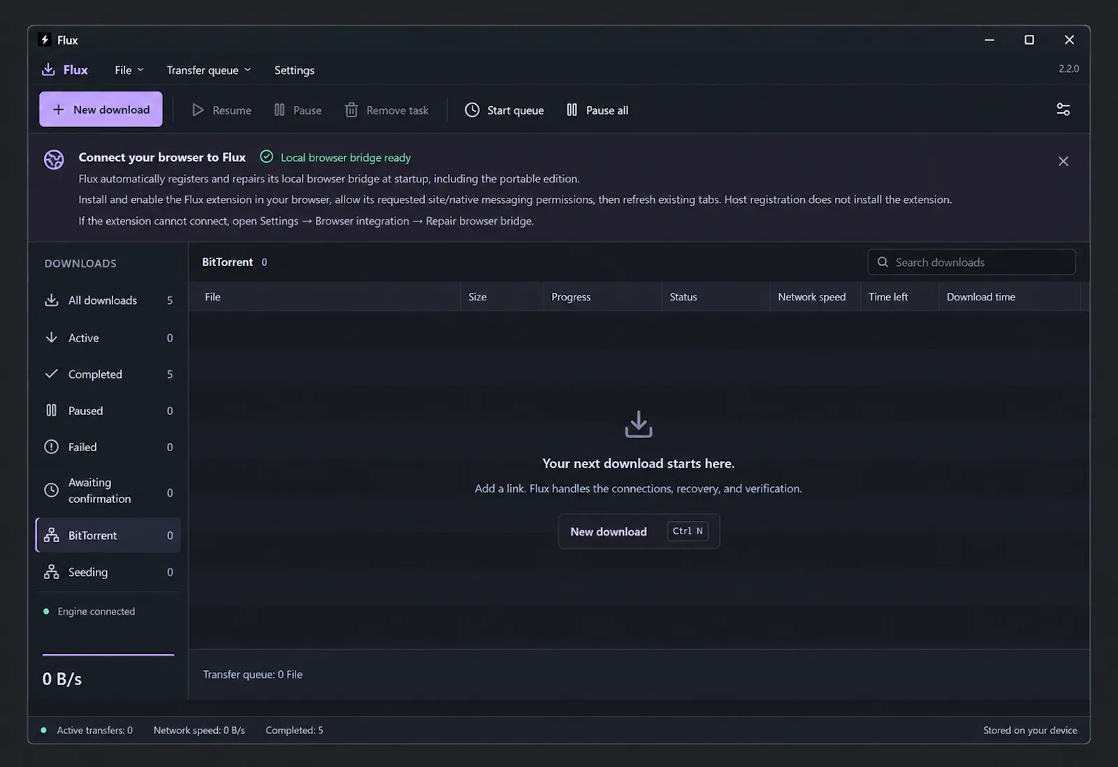 Flux Download Manager screenshot 2
