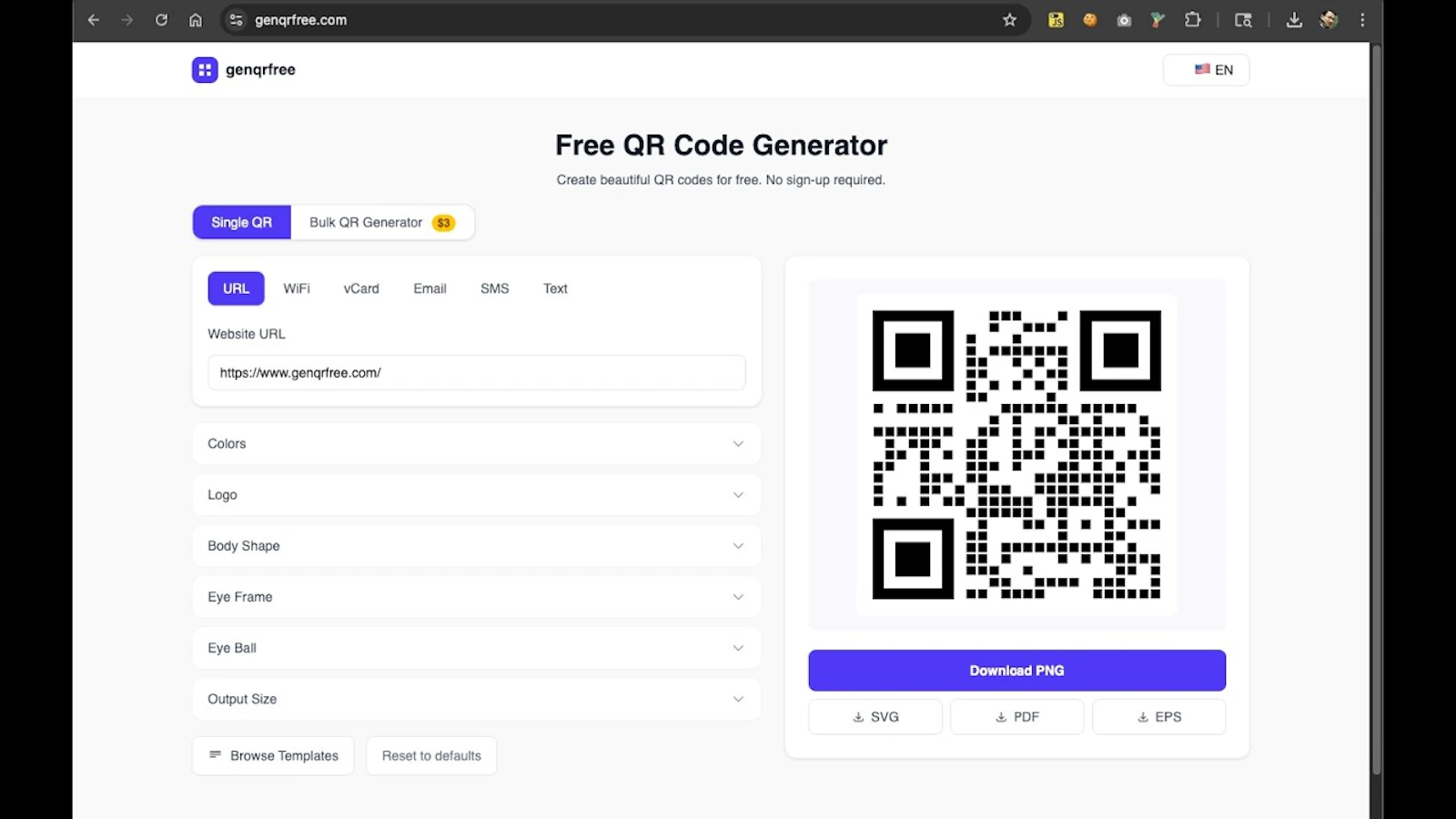 GenQRFree screenshot 1 (video preview)