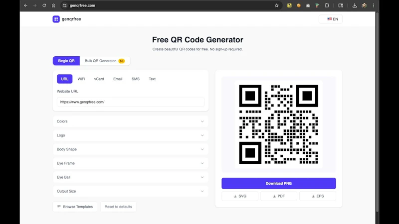 GenQRFree screenshot 1 (video preview)