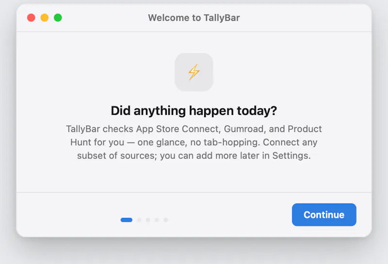 TallyBar screenshot 2