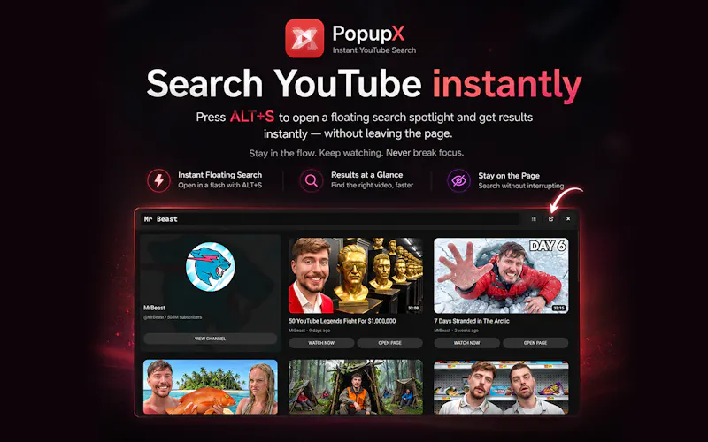 PopupX - Instant Player by Double Click! screenshot 3