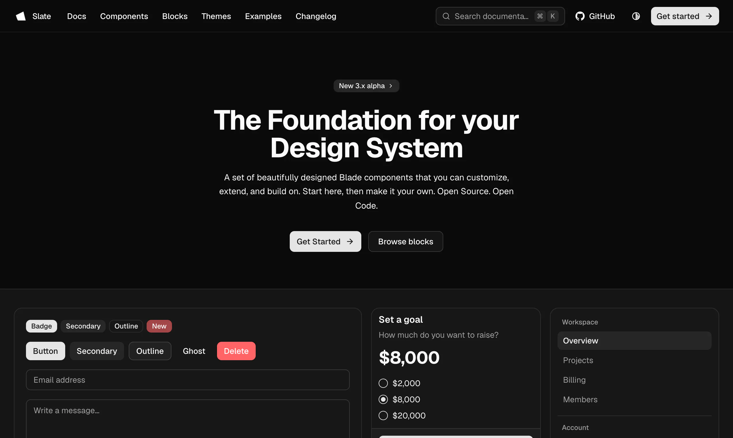 Slate — UI kit for Laravel Blade gallery image