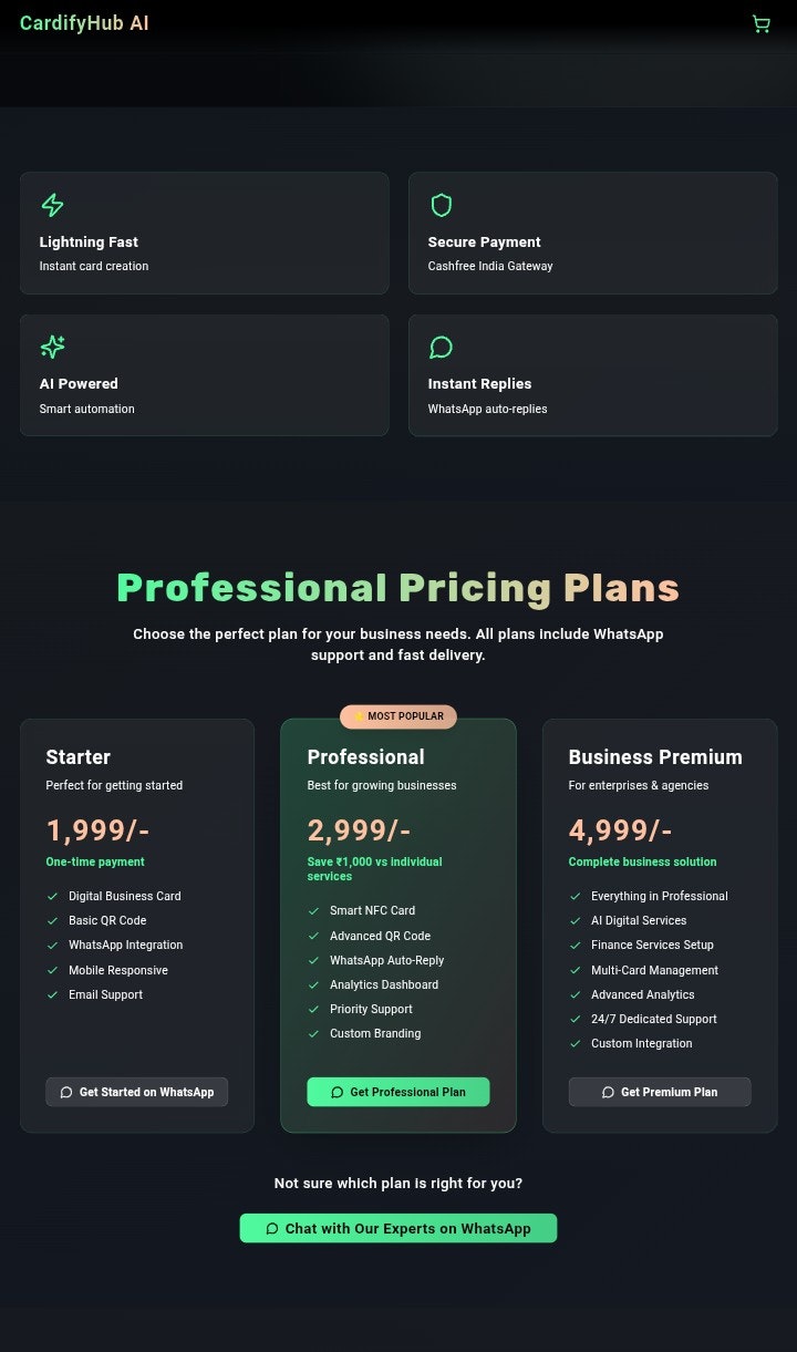 cardifyHubAi  - Main product screenshot demonstrating key features and user interface