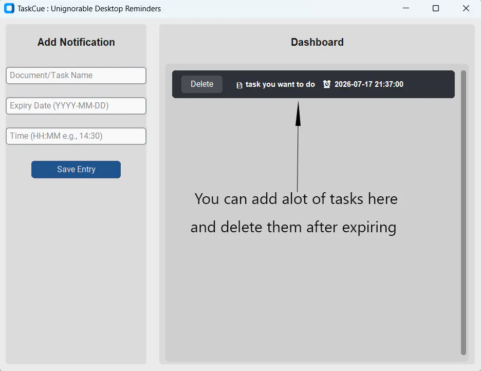 TaskCue: Unignorable Desktop Reminders gallery image
