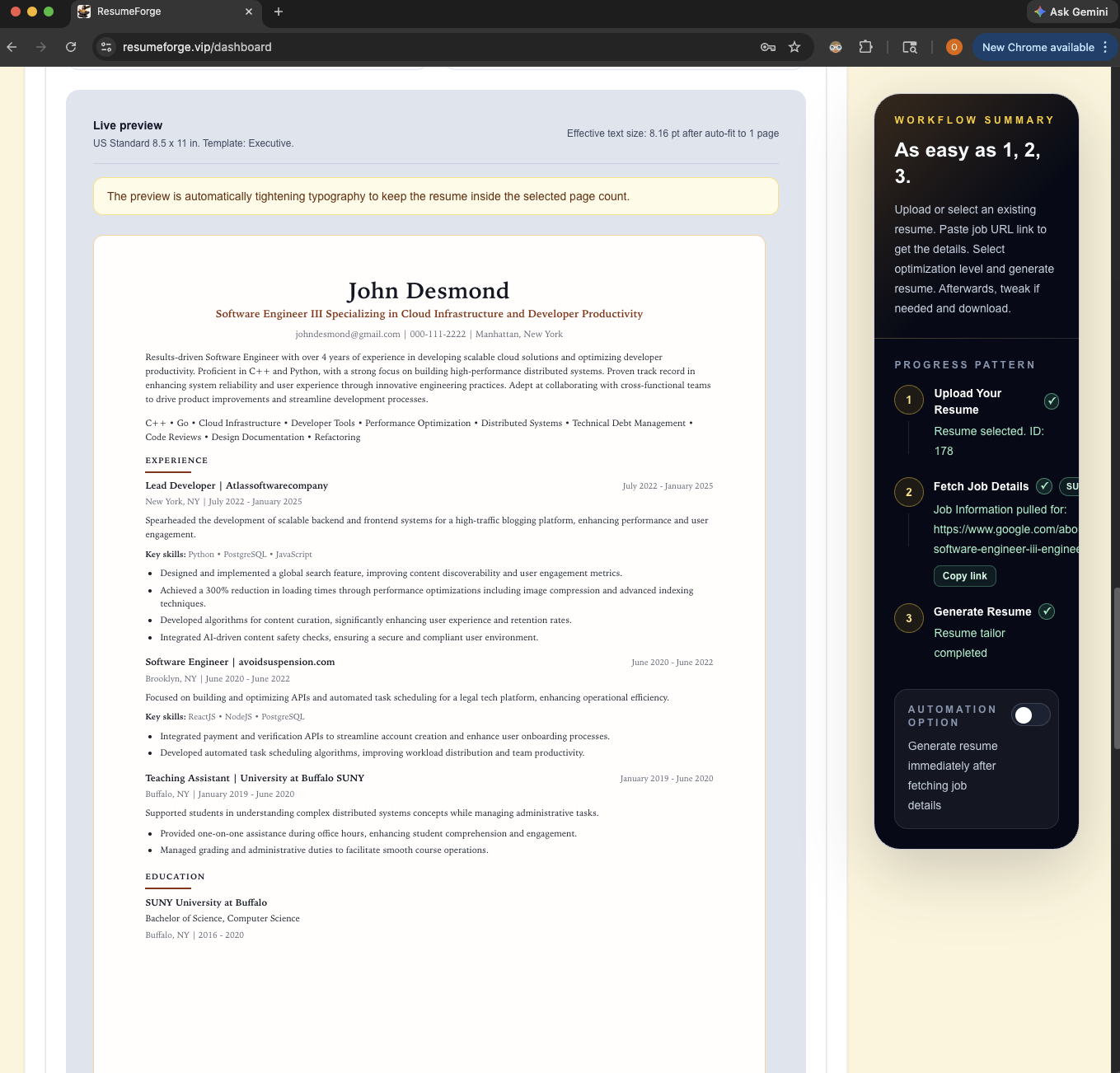ResumeForge gallery image