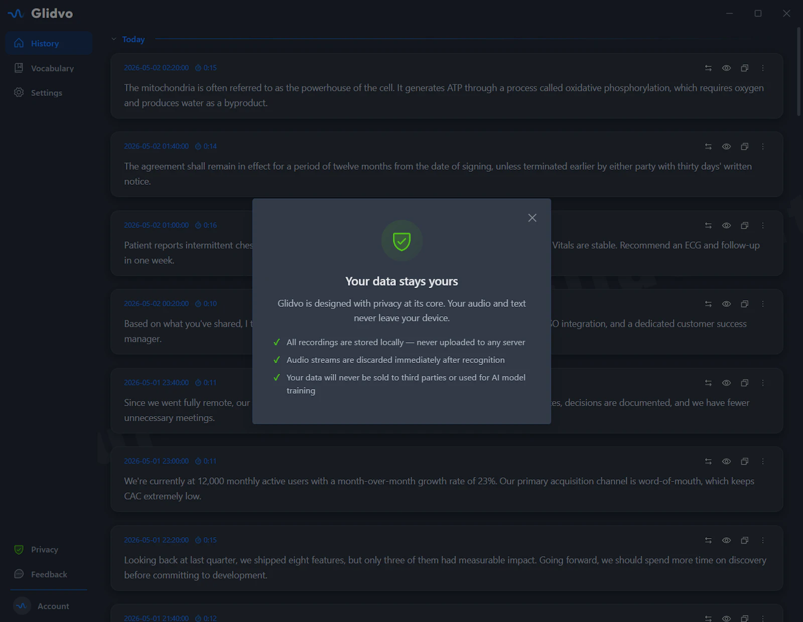 Glidvo screenshot 4
