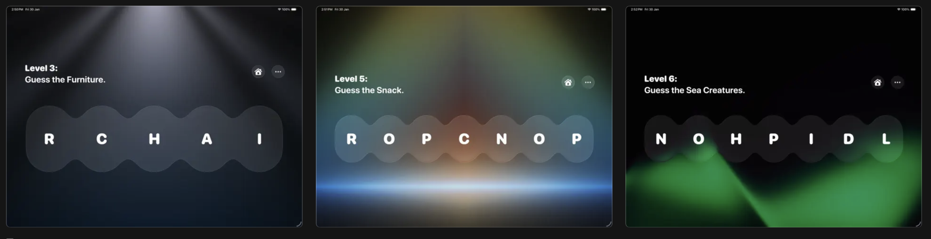 Letter Flow: Word Puzzle Game - Screenshot 2 showing product features and functionality