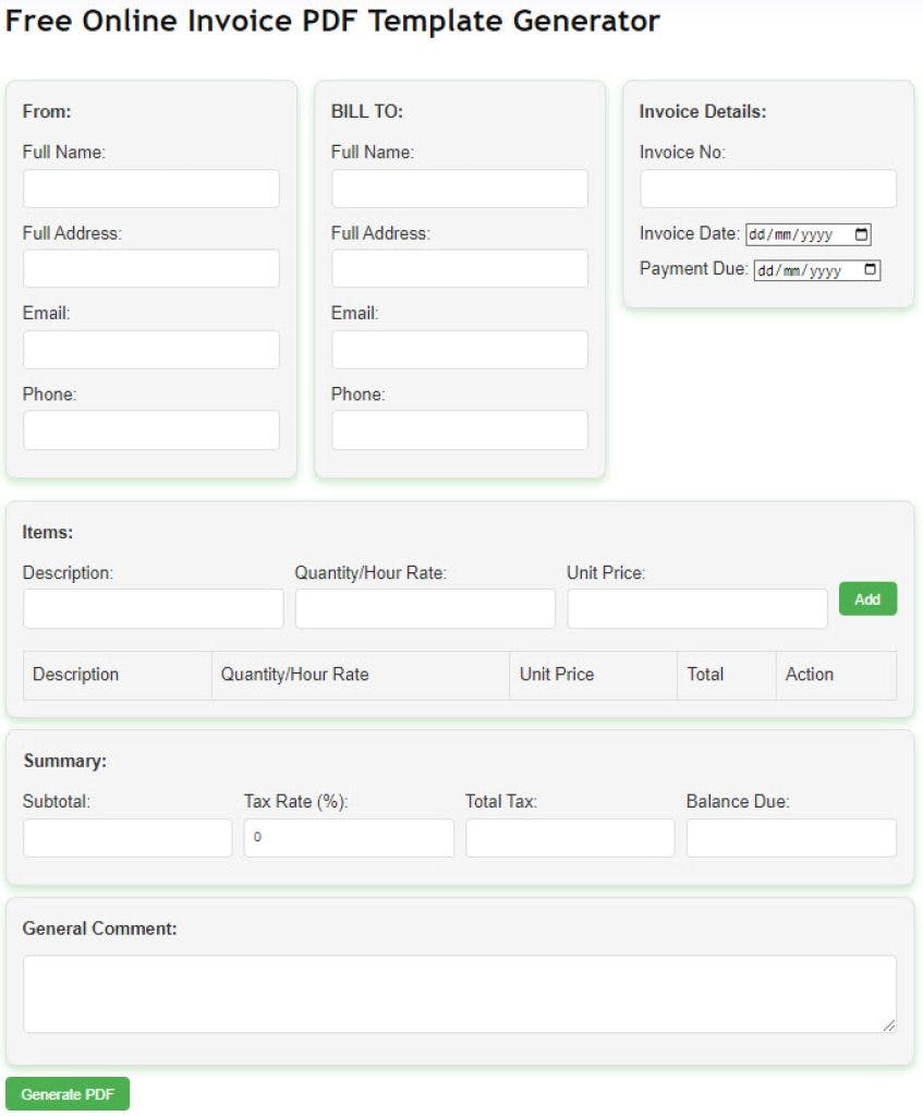 Free Invoice Generator (Desktop Only) media 1