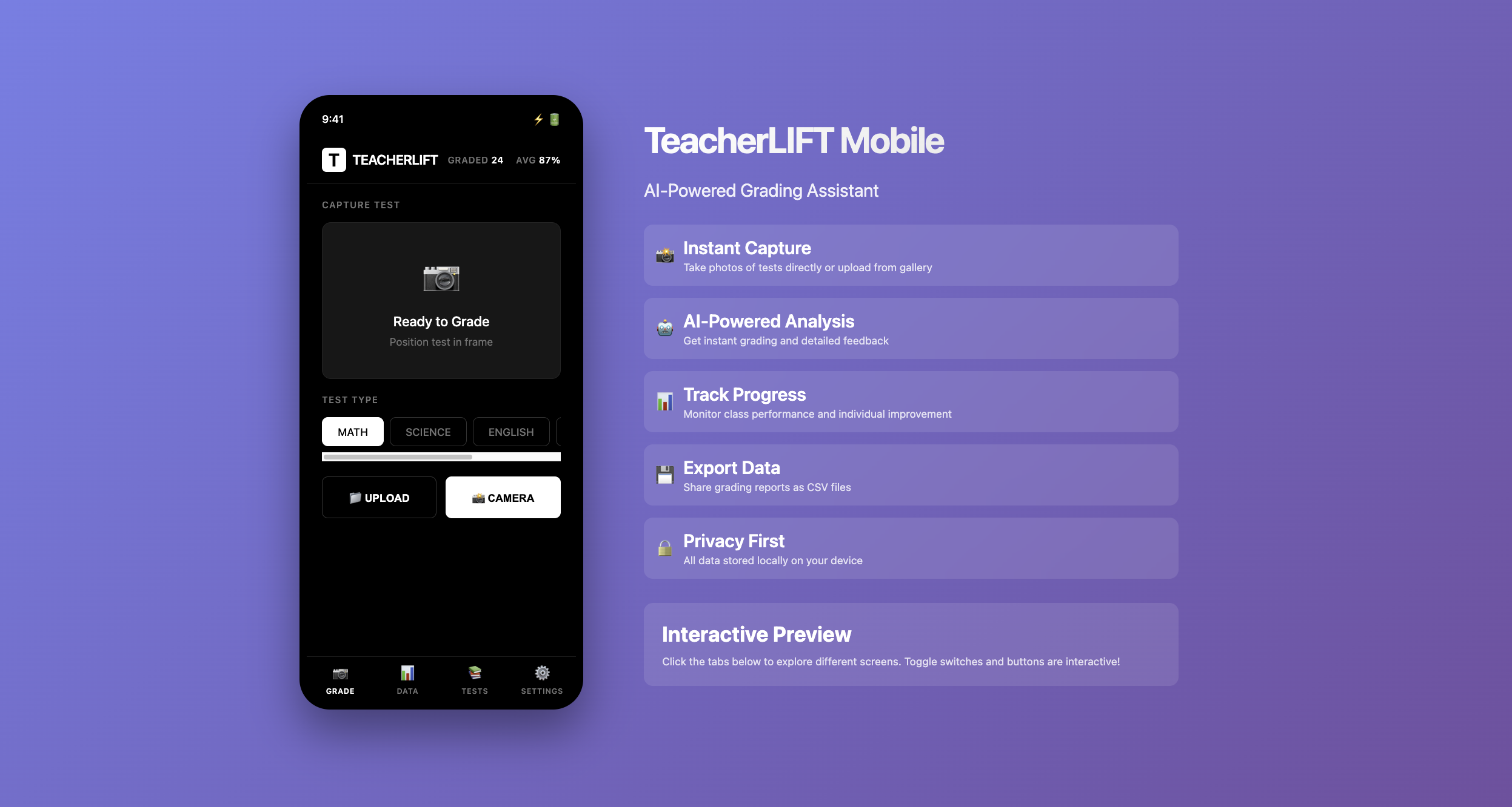 AI Grader | TeacherLIFT | Vision  logo
