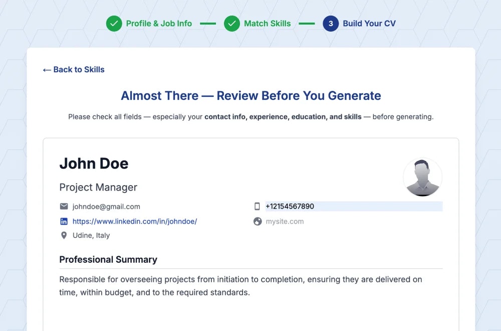 LinkedIn CV Builder - LinkedIn zu CV -maßgeschneiderten Lebensläufen für LinkedIn -Jobs Medien 9