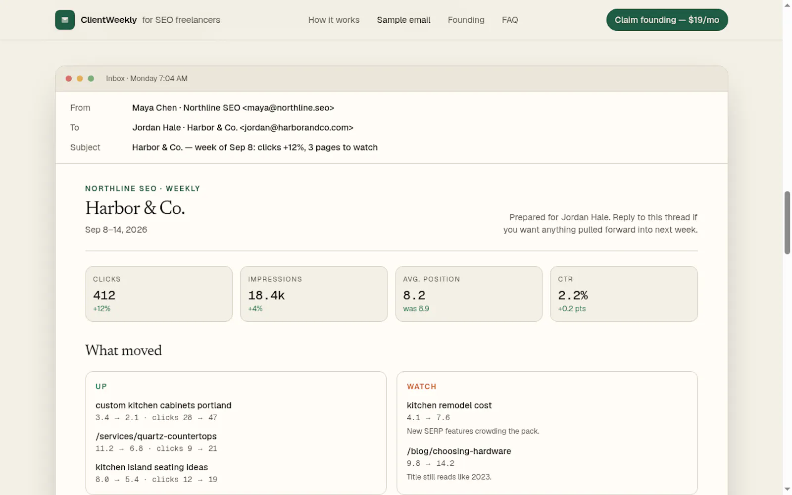 ClientWeekly screenshot 2