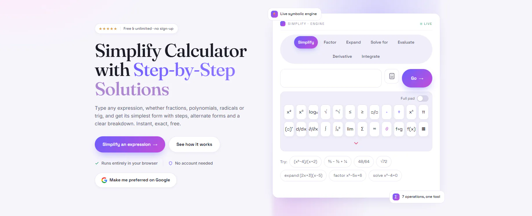 Simplify Calculator gallery image