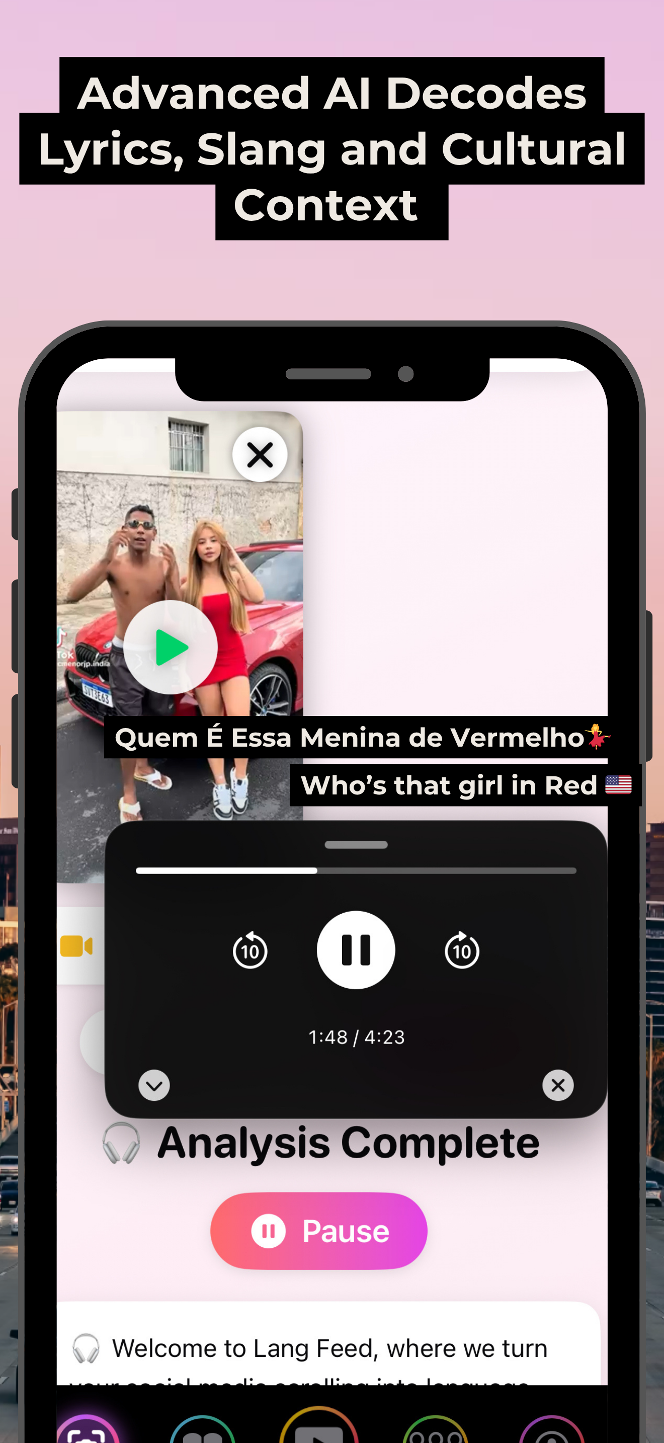 Mídia 4 de Langfeed - Transforme seu feed social em seu professor de idioma