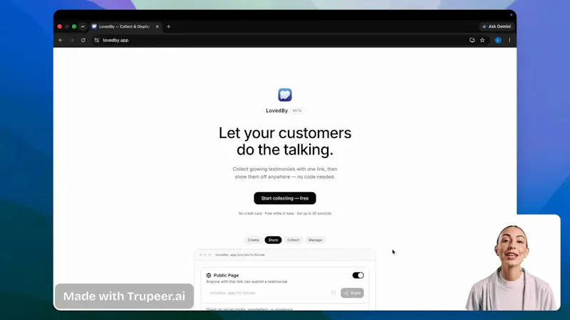 LovedBy screenshot 1 (video preview)