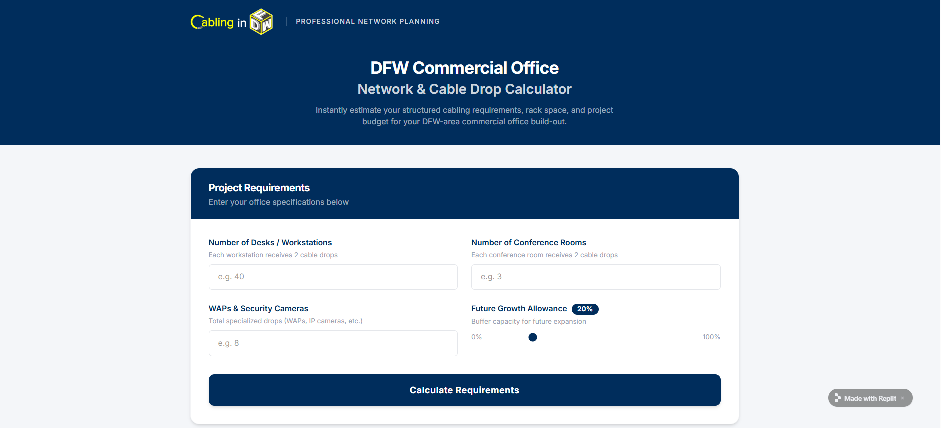 DFW Office Network & Cable Calculator gallery image
