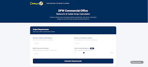 DFW Office Network & Cable Calculator gallery image