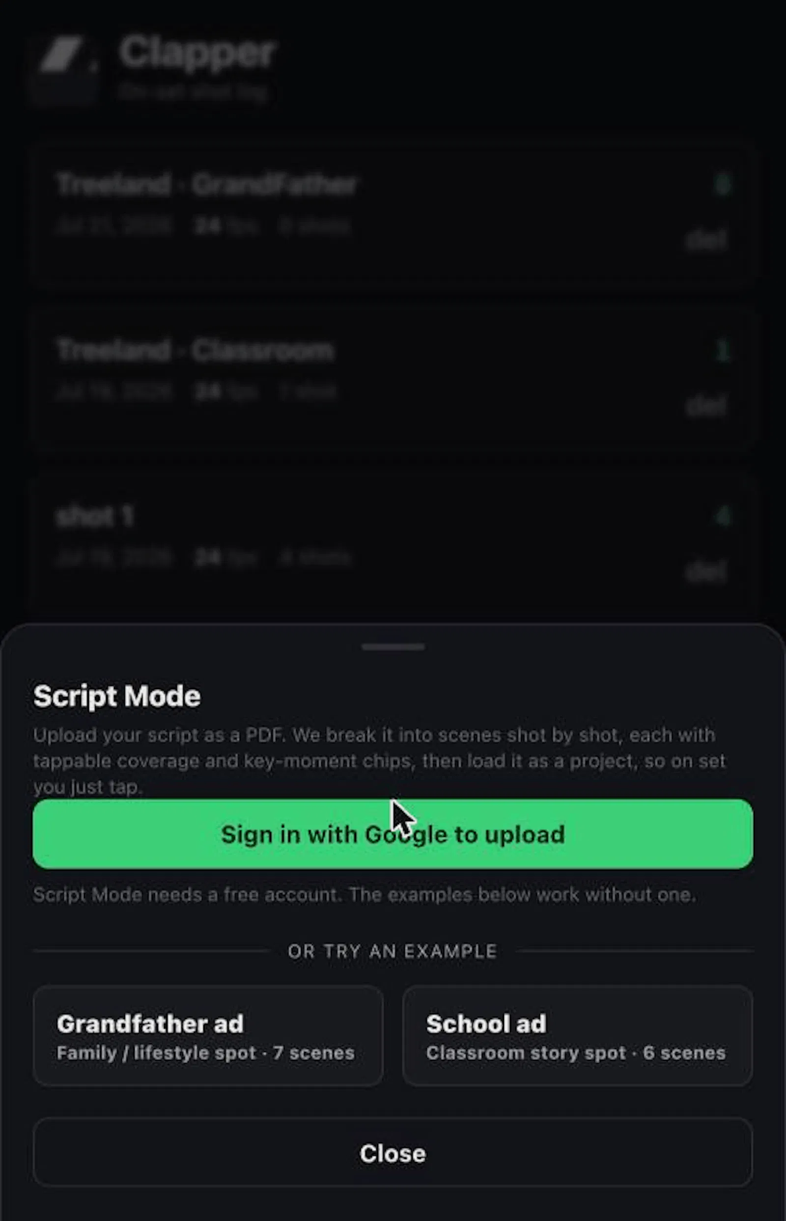 Clapper screenshot 2