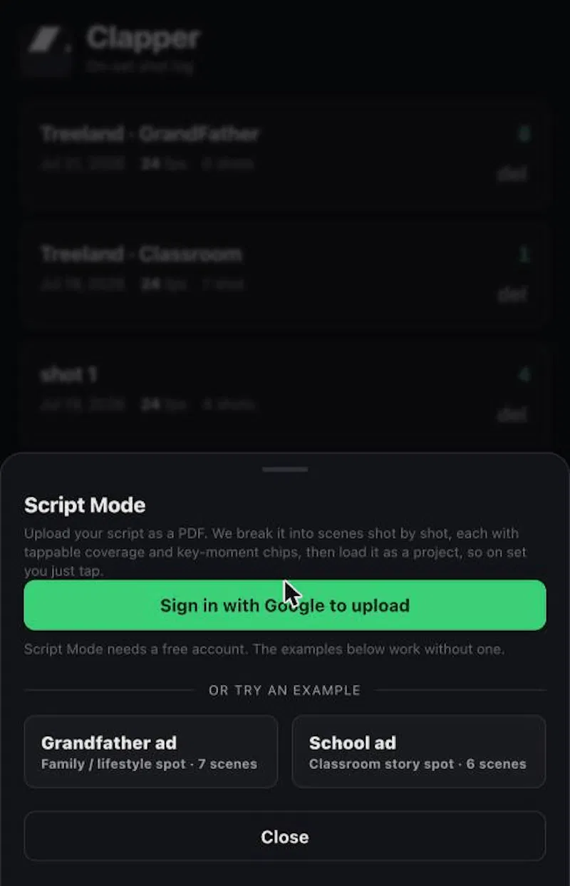 Clapper screenshot 2