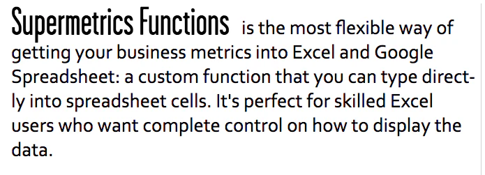 Supermetrics Functions
