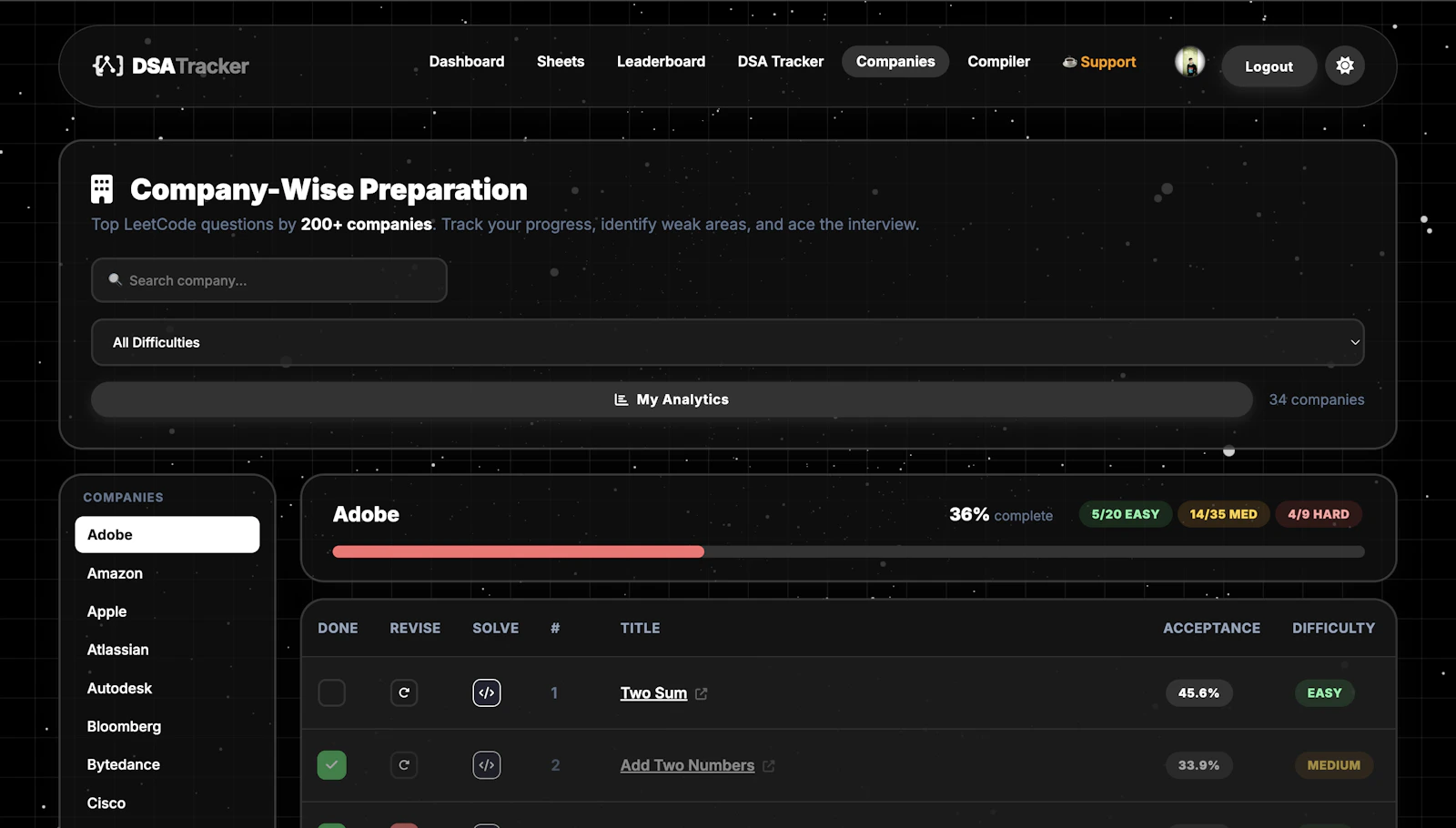 DSA Tracker screenshot 4