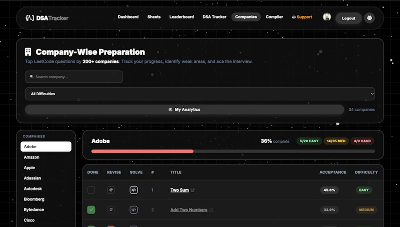 DSA Tracker screenshot 4