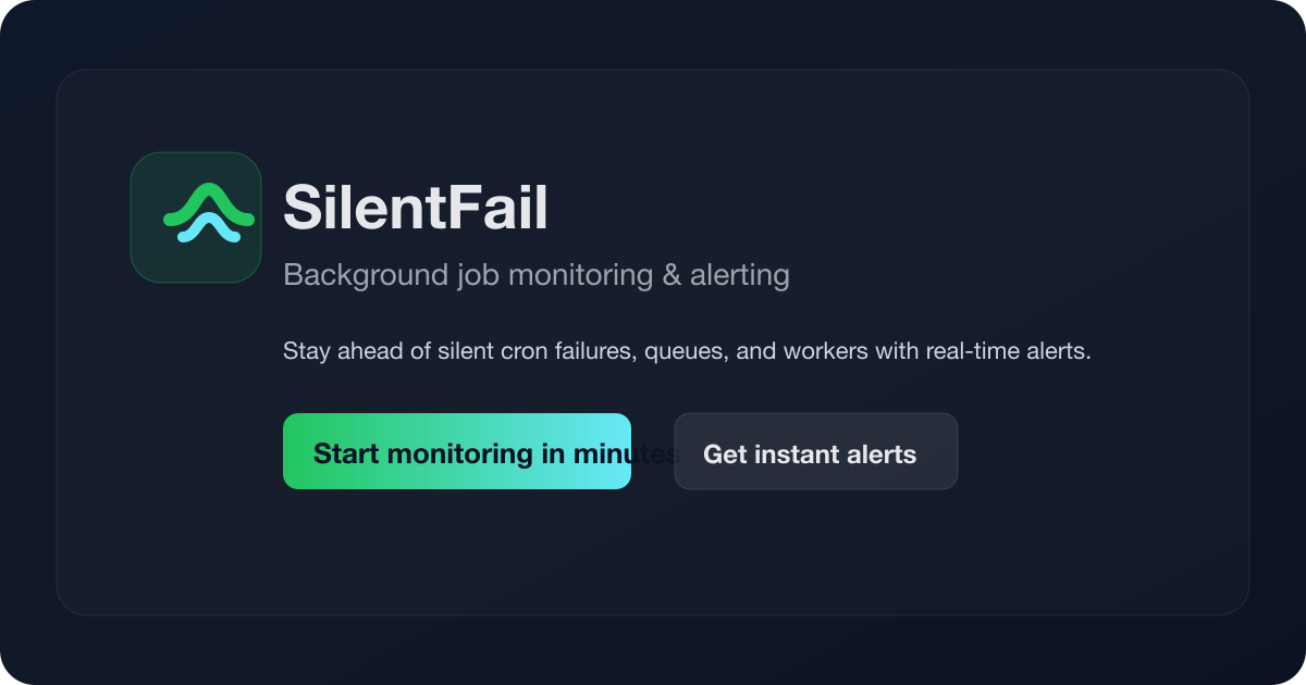SilentFail - Main product screenshot demonstrating key features and user interface