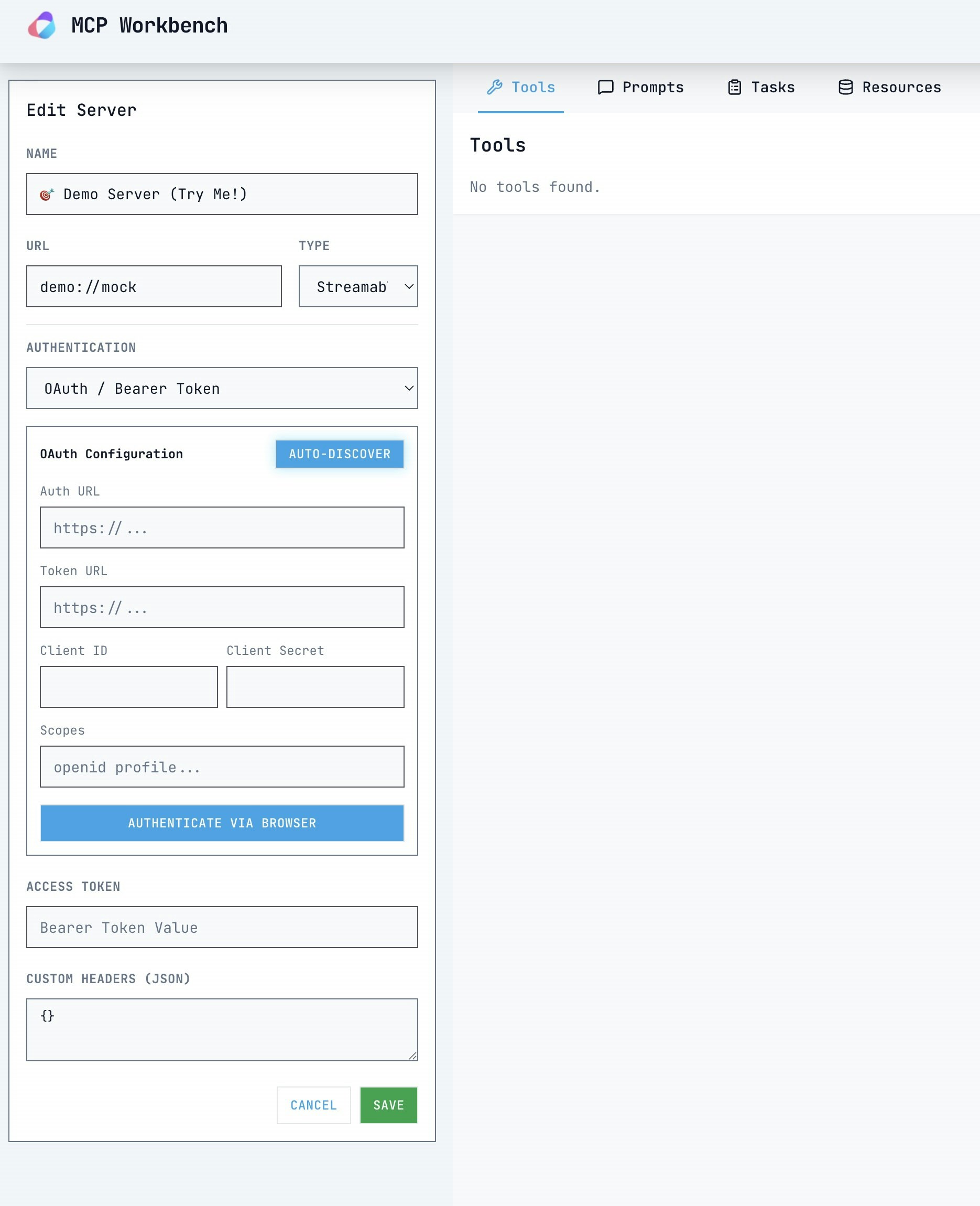 MCP Workbench gallery image