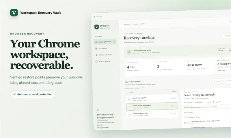 Workspace Recovery Vault screenshot 3