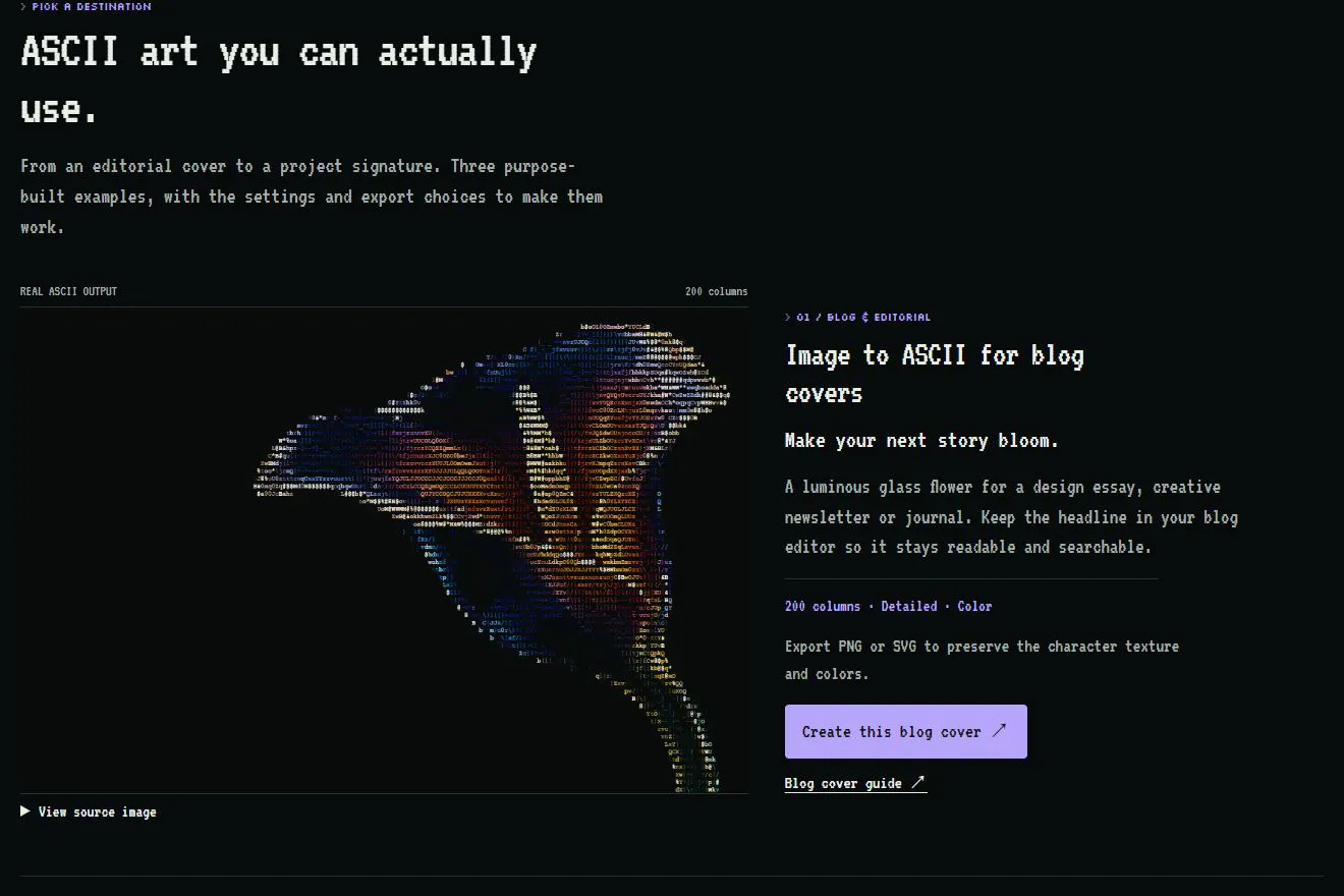 Image to ASCII gallery image