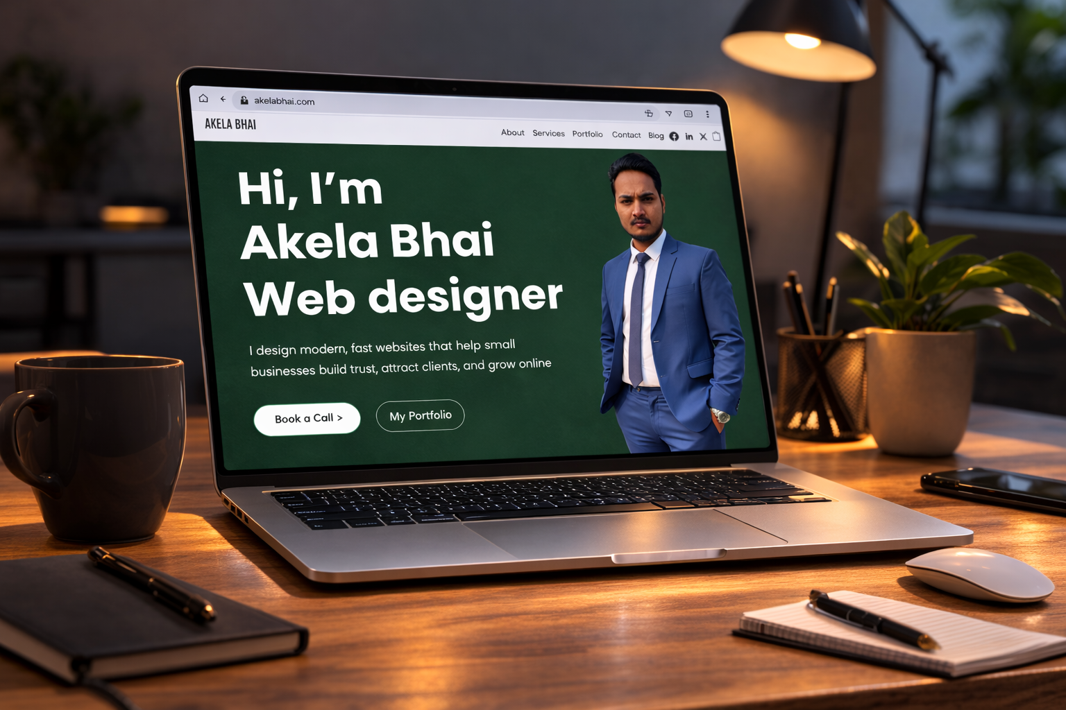 Akela Bhai Web Design - Product Hunt launch logo and brand identity
