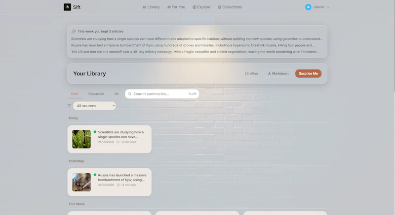Sift screenshot 4