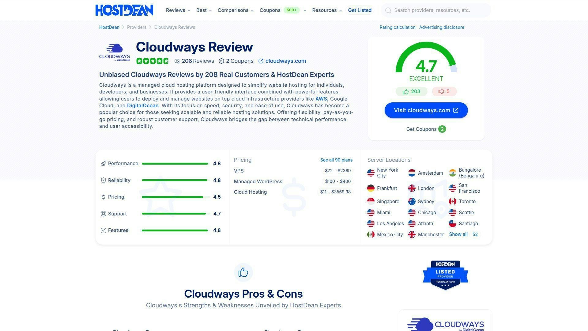 HostDean - Screenshot 4 showing product features and functionality
