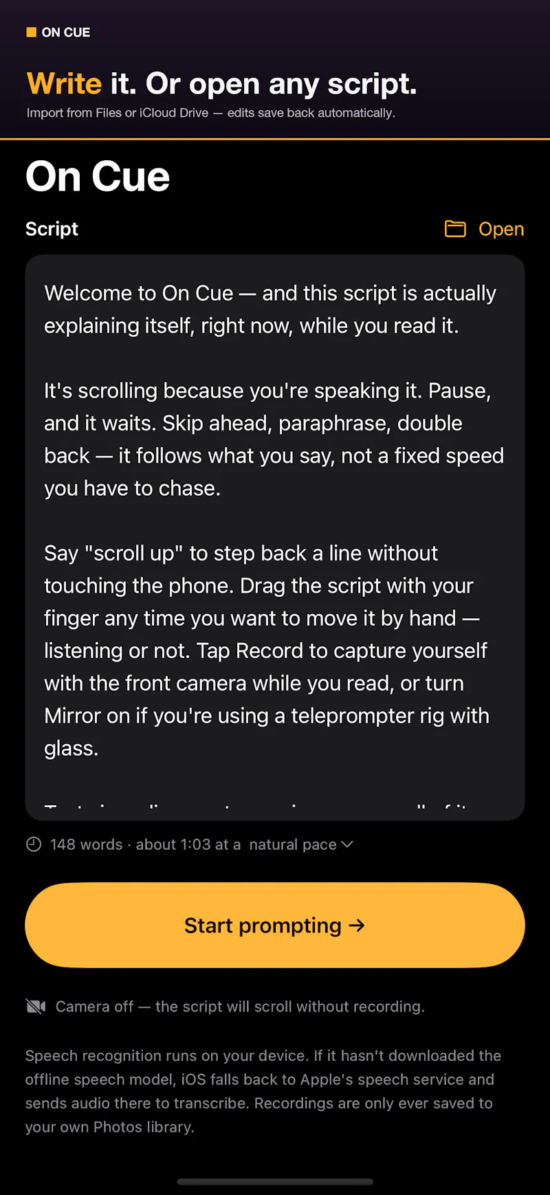 On Cue screenshot 3