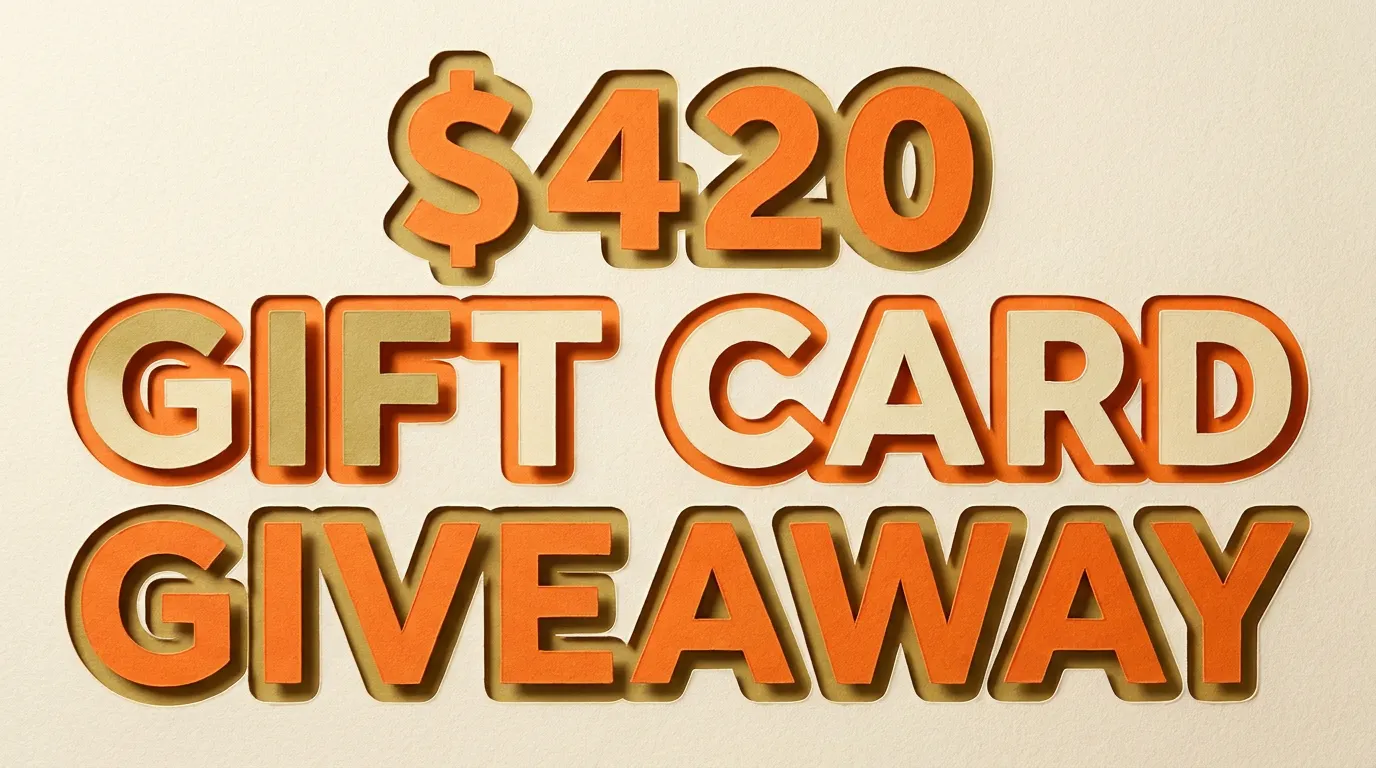 Giveaway End Oct 31 Win a $420 Gift Card logo