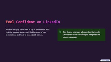 LinkedIn Message Master AI Extension gallery image