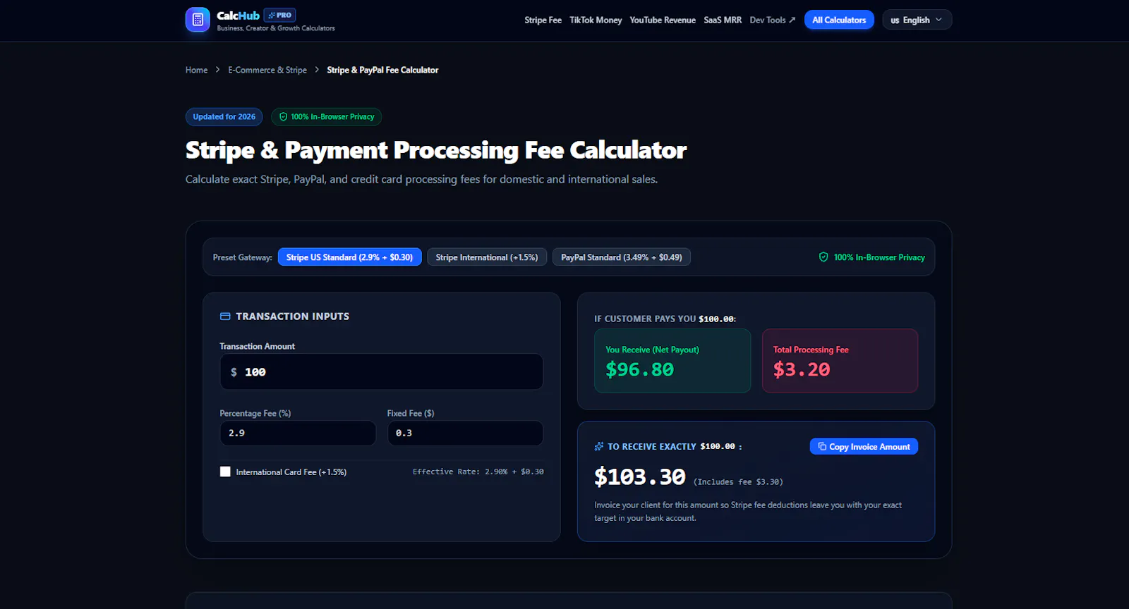 CalcHub screenshot 2
