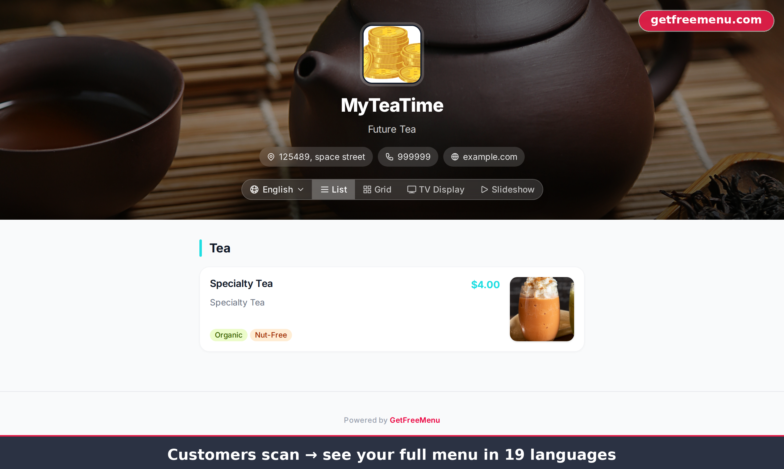 GetFreeMenu gallery image