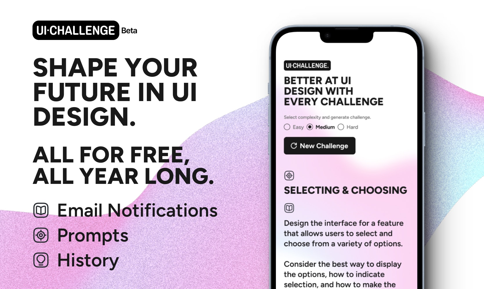 Mídia 1 de Desafios da interface do usuário - Aprenda o design da interface do usuário fazendo - grátis, o ano todo