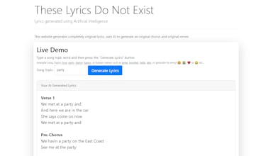 These Lyrics Do Not Exist gallery image