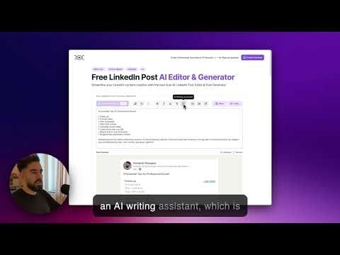 startuptile LinkedIn AI Post Editor-Craft & style LinkedIn posts with AI