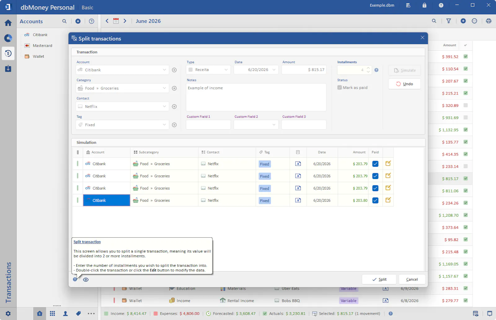 dbMoney Personal screenshot 9