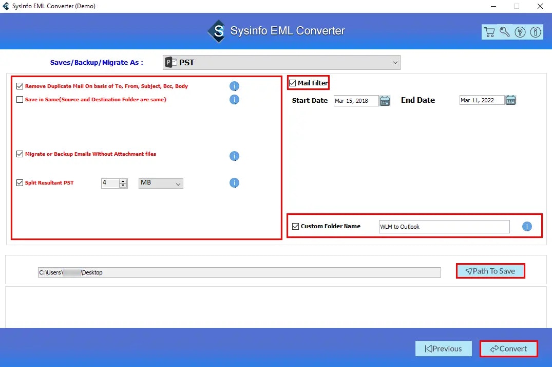 Windows Live Mail to Outlook 변환기 - Sysinfo Windows 라이브 메일, Outlook Converter 소프트웨어 미디어 5