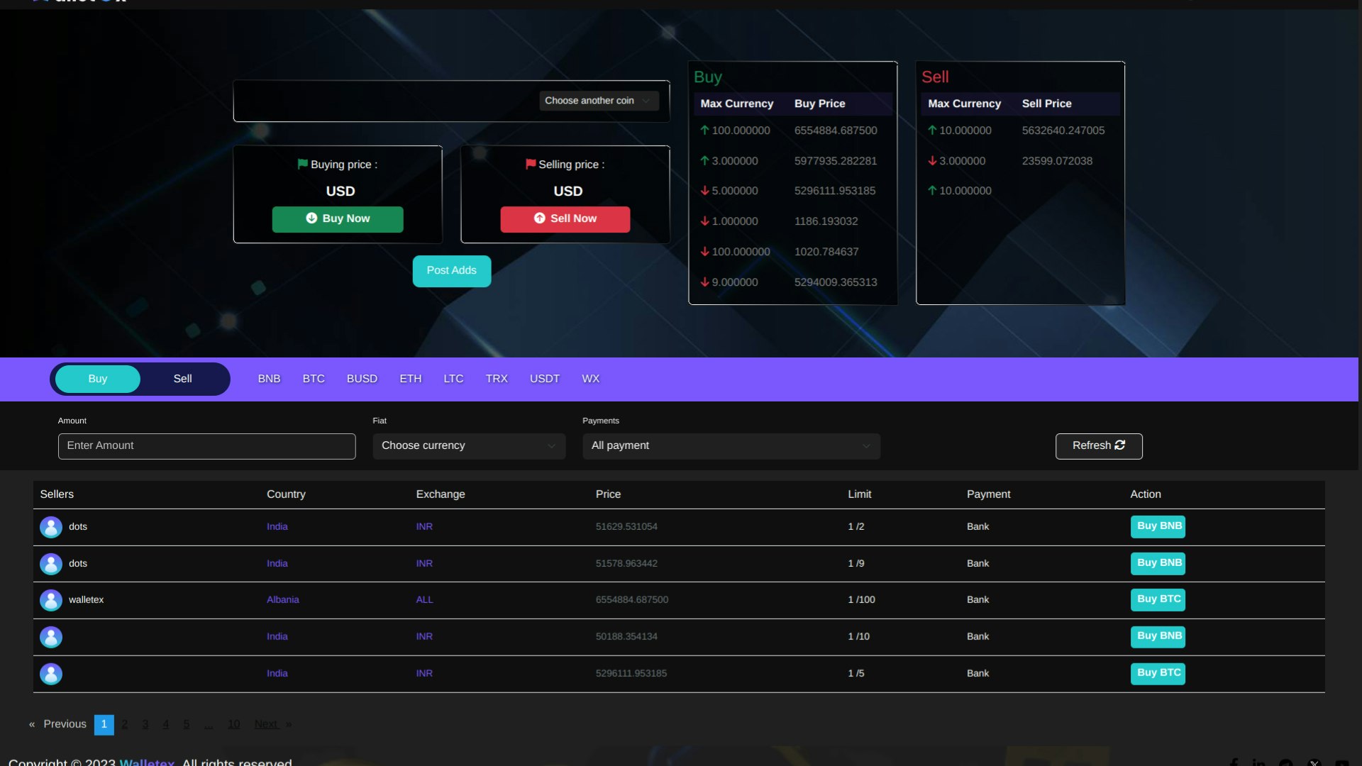 Crypto Exchange Development - Screenshot 2 showing product features and functionality