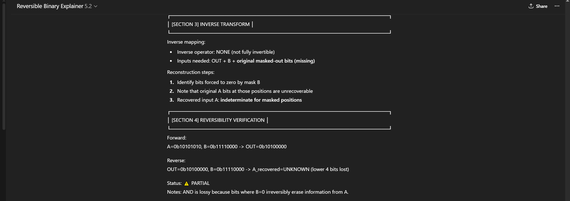 Reversible Binary Explainer V2 gallery image