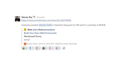 Hacker News Slack Bot gallery image