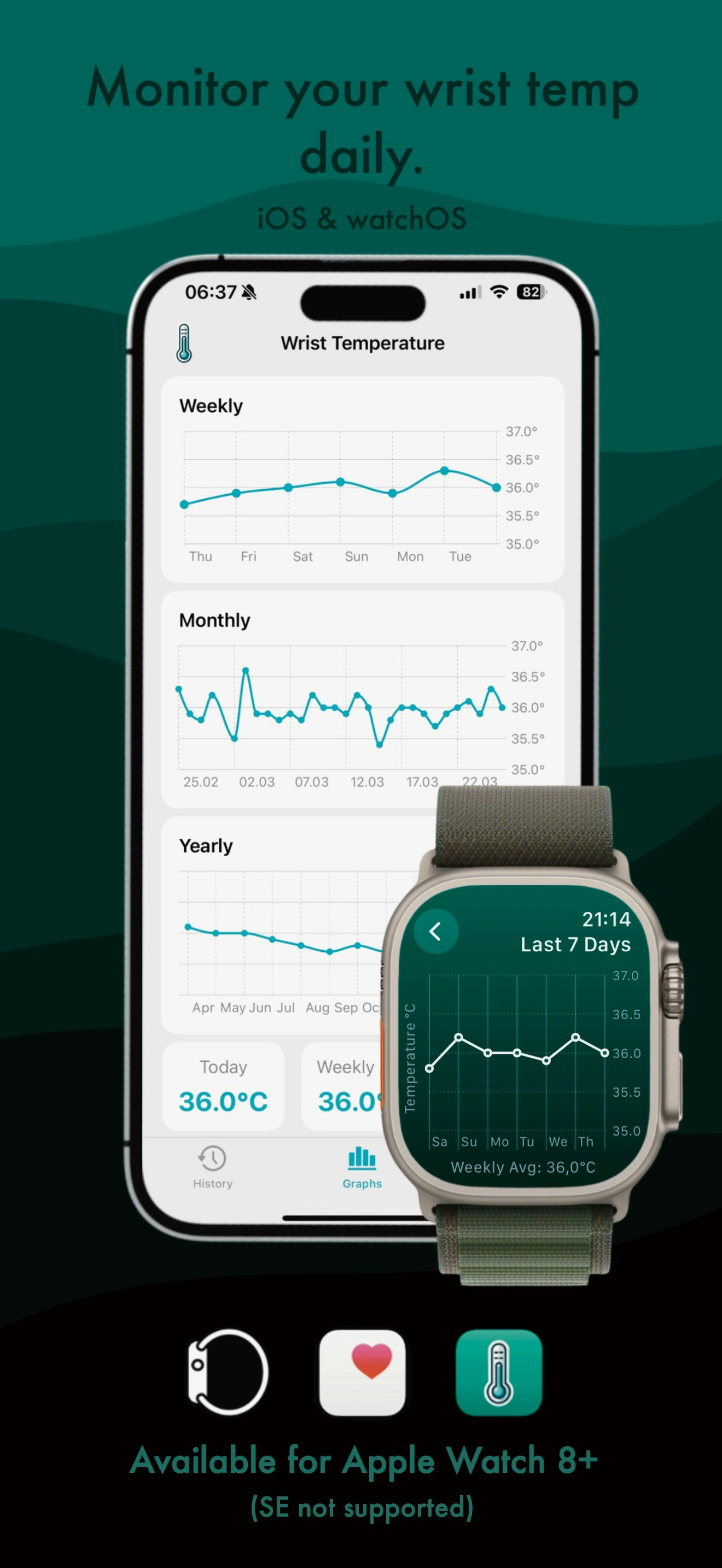 Watch Wrist Temp - Track your wrist temperature with Apple Watch media 1
