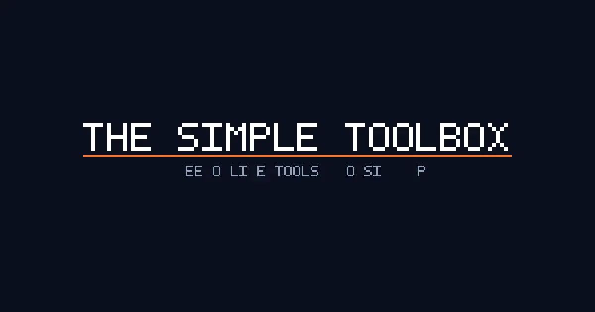 The Simple Toolbox gallery image