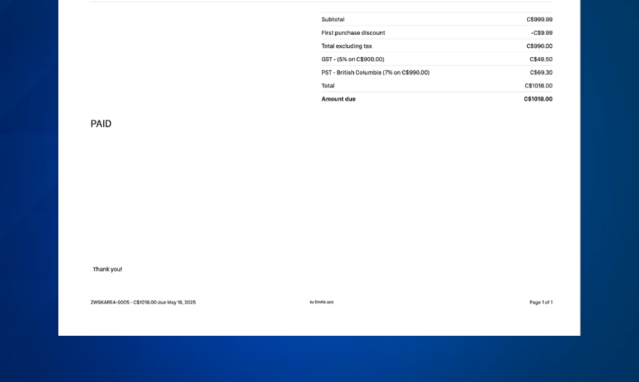 Envilo : Stripe 송장을 자동화합니다 - 자동화되고 편집 가능한 송장이있는 슬래시 스트라이프 요금 미디어 6