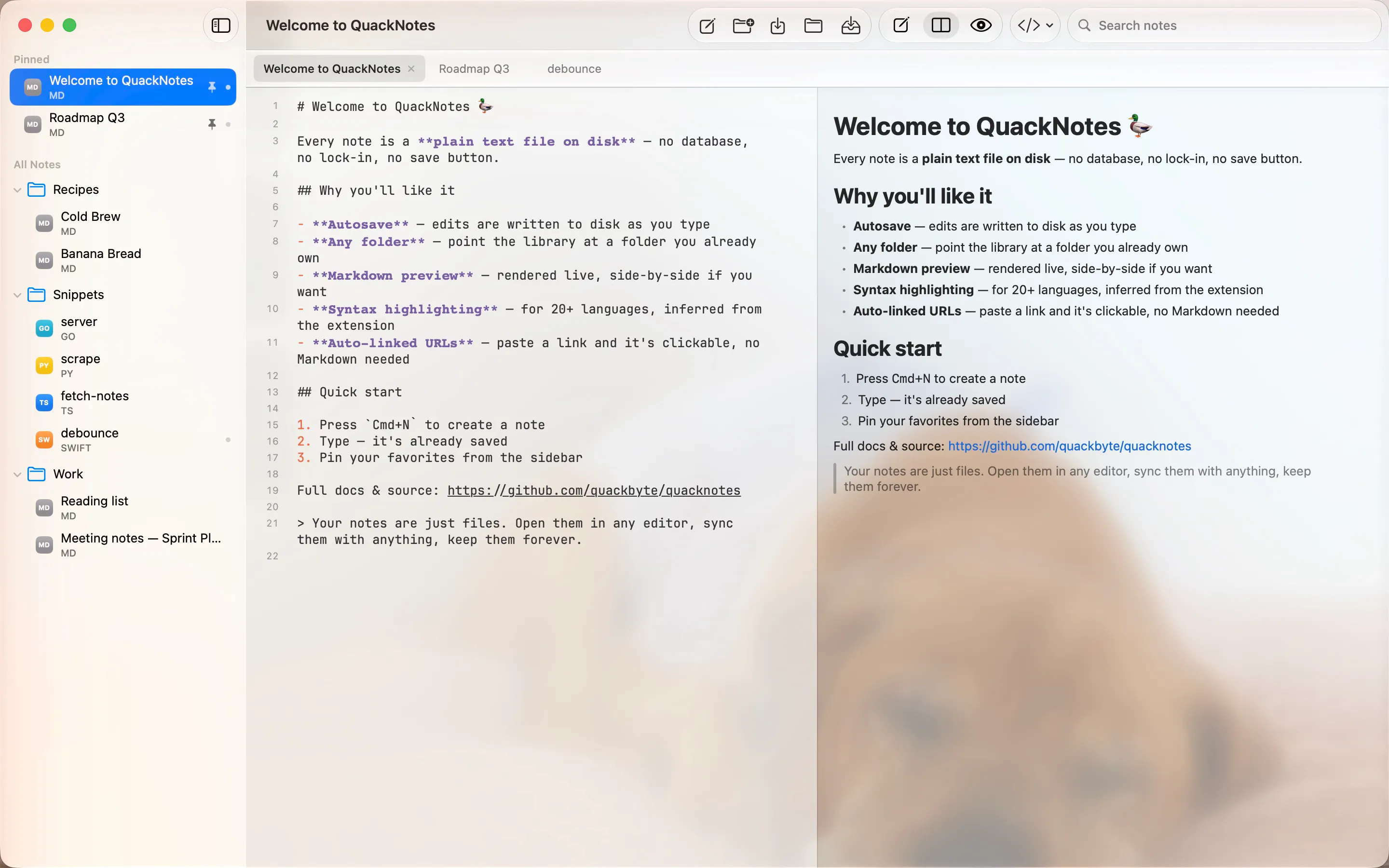 QuackNotes gallery image